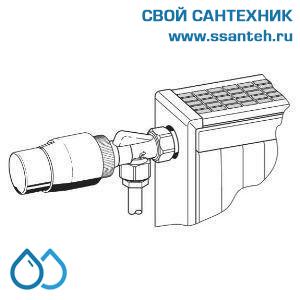 10448 Honeywell T4221 Термоголовка,  M30 x 1.5, 11,5 мм, хром/хром,